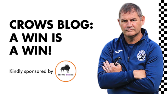 CROWS BLOG: A WIN IS A WIN!