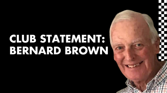 CLUB STATEMENT: BERNARD BROWN
