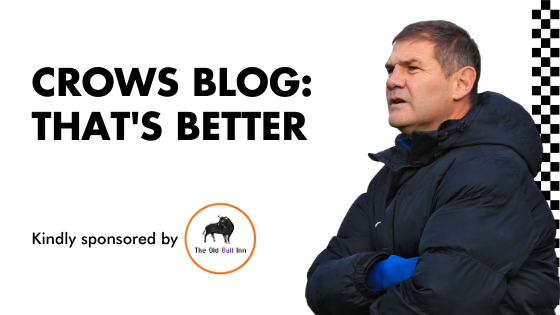 CROWS BLOG: THAT’S BETTER