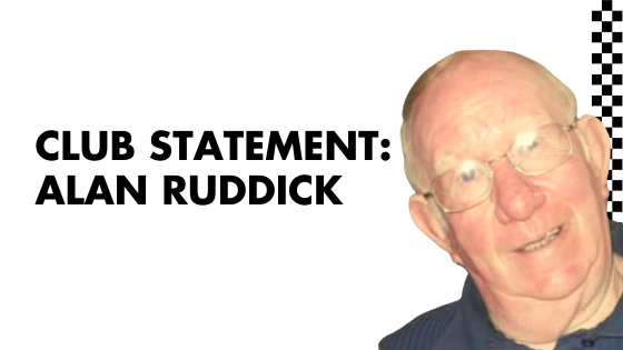 CLUB STATEMENT: ALAN RUDDICK