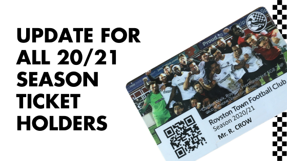 UPDATE FOR ALL 2020/21 SEASON TICKET HOLDERS