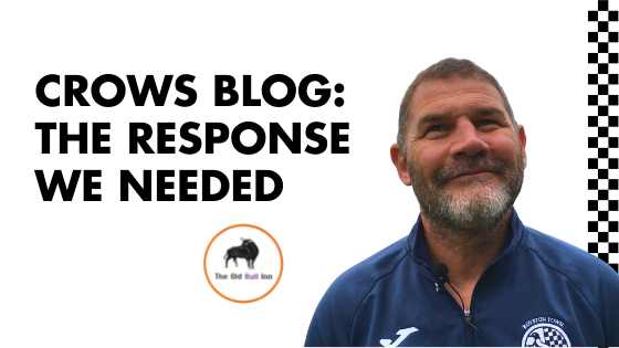 CROWS BLOG: THE RESPONSE WE NEEDED