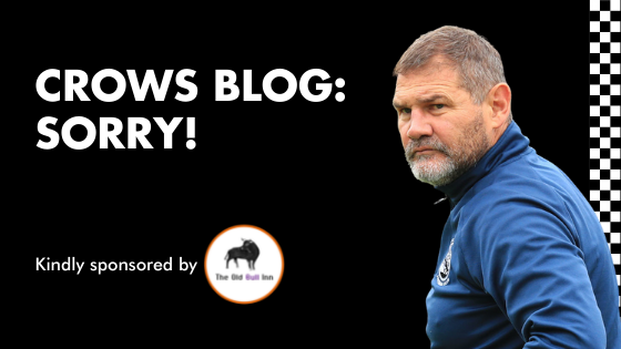 CROWS BLOG: SORRY