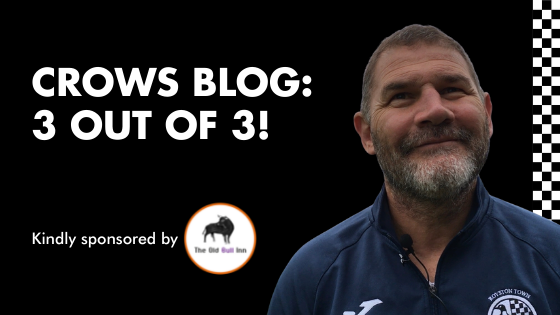CROWS BLOG: 3 OUT OF 3!