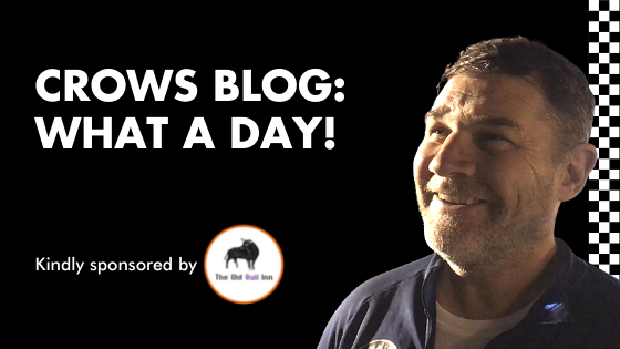 CROWS BLOG: WHAT A DAY!