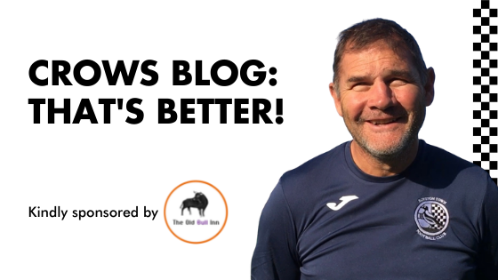 CROWS BLOG: THAT’S BETTER