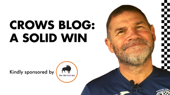 CROWS BLOG: A SOLID WIN