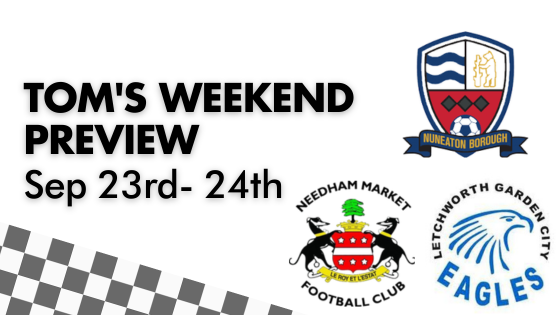 TOM’S WEEKEND PREVIEW – Sept 23rd -24th