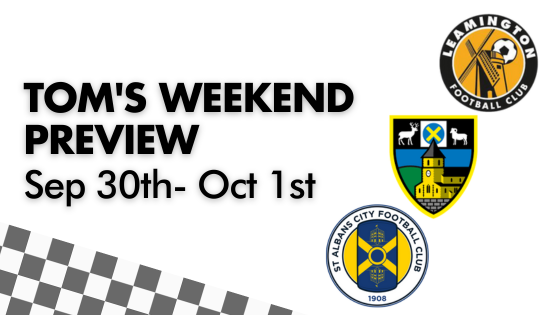 TOM’S WEEKEND PREVIEW – Sept 30th & Oct 1st