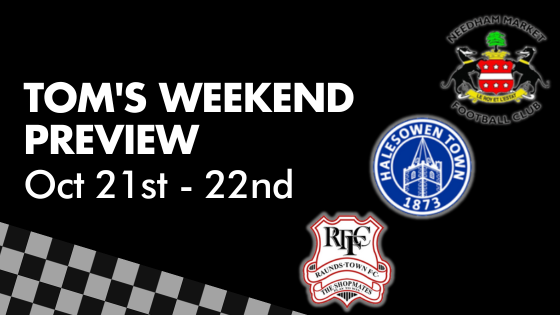 TOM’S WEEKEND PREVIEW – Oct 21st – 22nd