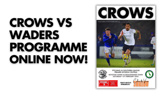 CROWS vs WADERS – PROGRAMME ONLINE NOW!