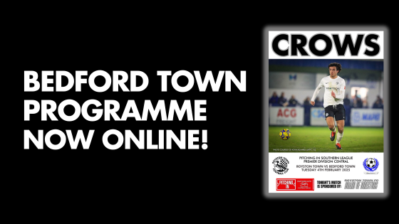 BEDFORD TOWN PROGRAMME AVAILABLE NOW!