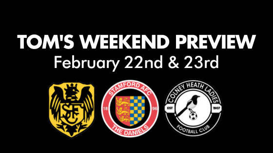 TOM’S WEEKEND PREVIEW – February 22nd & 23rd